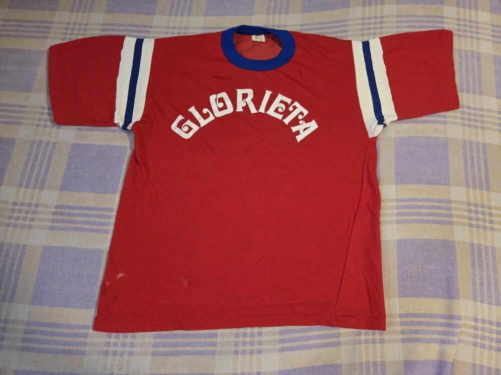 Vintage 70s Glorieta Single Stitch Jersey T Shirt Small Cotton Nylon Velva Sheen